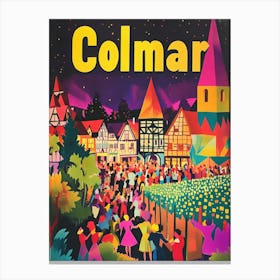 Aihrgdesign A 1970s Inspired Travel Poster For Colmar 2 Canvas Print