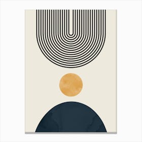 Lines and semicircles 3 Canvas Print