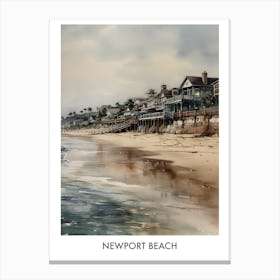 Newport Beach Watercolor 4travel Poster Canvas Print