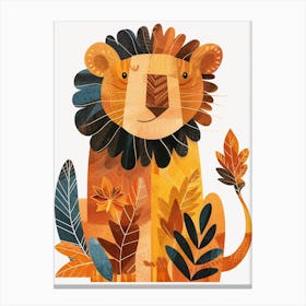 African Lion Lion In Different Seasons Clipart 4 Canvas Print