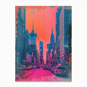Polaroid Inspired New York Cityscape  1 Canvas Print