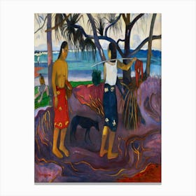 Paul Gauguin S I Raro Te Oviri (Under The Pandanus) (1891) Canvas Print