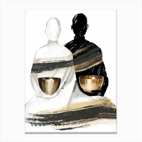 Buddhist Prayer Bowls Canvas Print