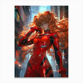 Anime Asuka Neon Genesis Evangelion 1 Canvas Print