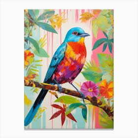Colourful Bird Painting Swallow 1 Canvas Print