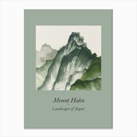 Landscapes Of Japan Mount Haku 87 Canvas Print