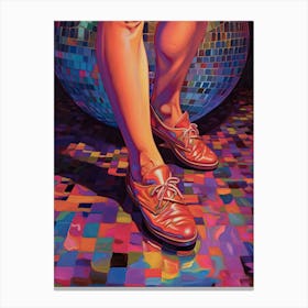 Bare Feet Disco Ball 3 Canvas Print