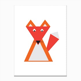 Fox Triangle Illustration Canvas Print