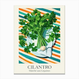 Marche Aux Legumes Cilantro Summer Illustration 11 Canvas Print