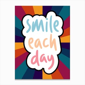 Smile Each Day Canvas Print