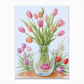 Tulips In A Vase 2 Canvas Print