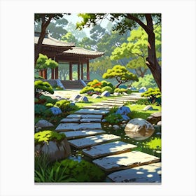 Asian Garden Canvas Print