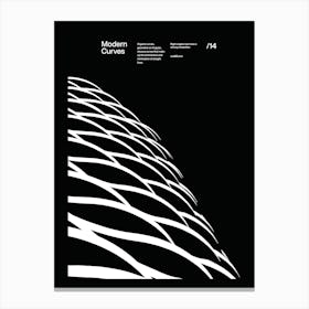 Modern Curves 14, Modern Architecture Design Poster, minimalist interior wall decor Canvas Print