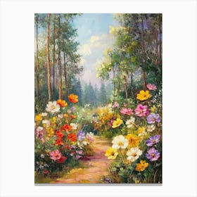 Path Of Flowers Canvas Print