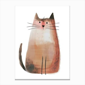 Australian Mist Cat Clipart Illustration 1 Canvas Print