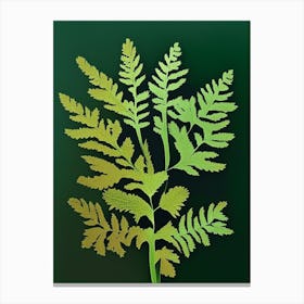 Yarrow Leaf Vibrant Inspired Canvas Print