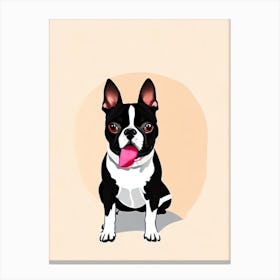 Boston Terrier Illustration dog Canvas Print