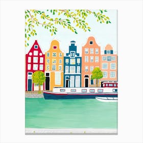 Amsterdam art, Netherlands art print, Amsterdam wall art, Holland poster 1 Canvas Print