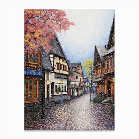 Leavenworth Washington Pointillism 10 Canvas Print