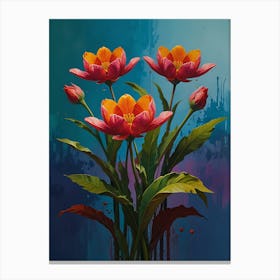 Three Tulips Canvas Print