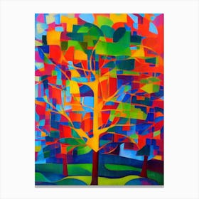 Golden Chain Tree Tree Cubist Canvas Print
