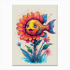 Goldfish Flower Canvas Print