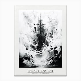 Enlightenment Abstract Black And White 3 Poster Canvas Print