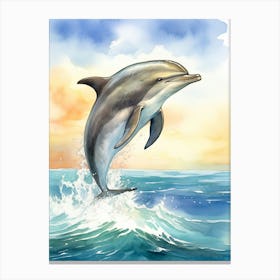 Short Beaked Common Dolphin  3 Canvas Print