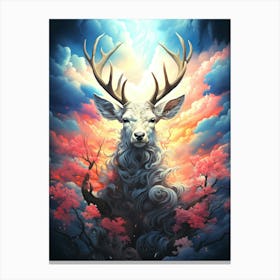 Deer In The Sky 3 Canvas Print