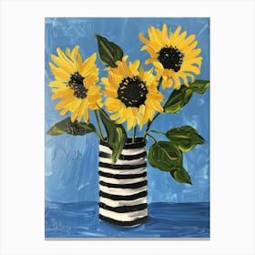 Sunflowers In A Vase 25 Canvas Print