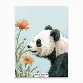 Giant Panda Picking Berries Poster 2 Canvas Print