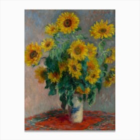 Sunflowers In A Vase 3 Canvas Print