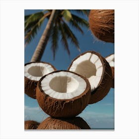 Coconuts On The Beach Canvas Print