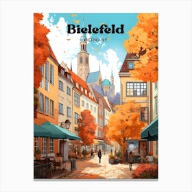 Bielefeld Germany Street view Modern Travel Art Canvas Print