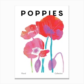 Poppies Floral Collection Botanical Flower Market Canvas Print