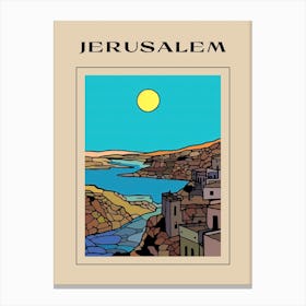 Minimal Design Style Of Jerusalem, Israel 4 Poster Canvas Print