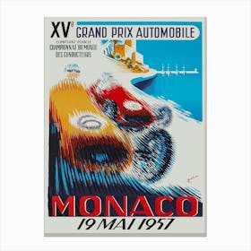 Monaco Grand Prix 1957 Canvas Print