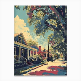 Garden District Retro Pop Art 1 Canvas Print