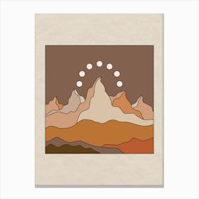 Night Time Mountains Canvas Print