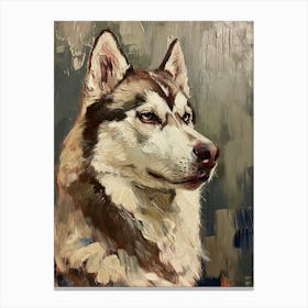 Siberian Husky Acrylic Painting 5 Canvas Print