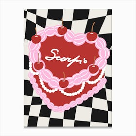 Scorpio Coquette Cake Canvas Print