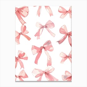 Pink Bows Canvas Print