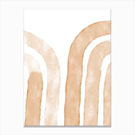 Terracotta Abstract Lines Canvas Print