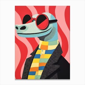Little Komodo Dragon 2 Wearing Sunglasses Canvas Print