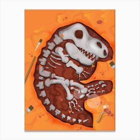 Dinosaur Skeleton Canvas Print