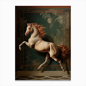 A Horse Painting In The Style Of Trompe L Oeil 3 Canvas Print