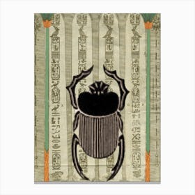 Scarab Egyptian Design Beetle Canvas Print