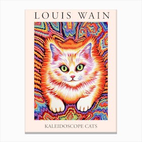 Louis Wain, Kaleidoscope Cats Poster 4 Canvas Print