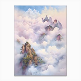 Clouds And Mountains Canvas Print