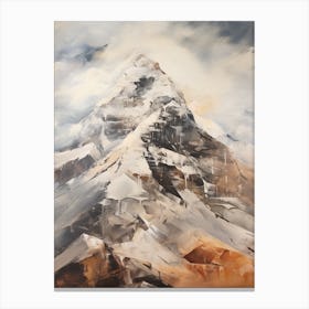 Mount Everest Nepal Tibet 3 Mountain Painting Canvas Print